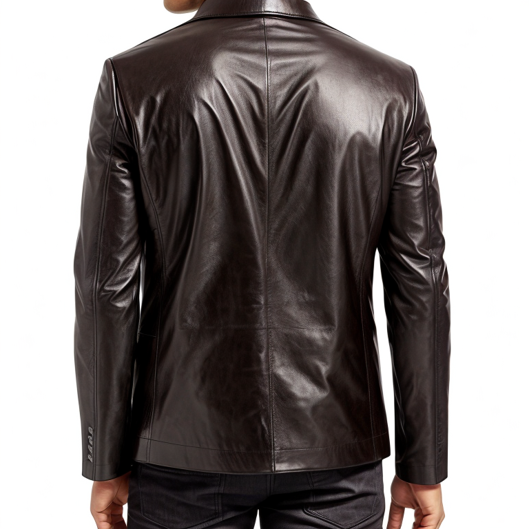 Mens Mocha Elegance Leather Blazer