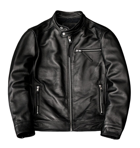 Mens Nile Genuine Lambskin Leather Bomber Jacket