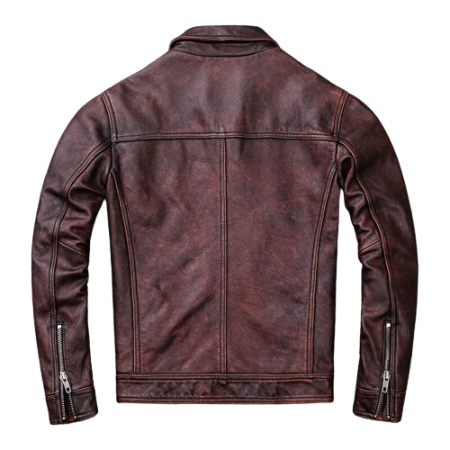 Mens Summit Front Pocket Genuine Lambskin Leather Jacket