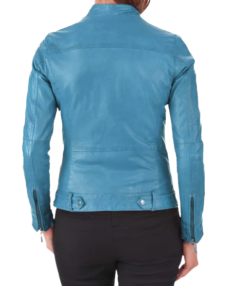 Womens Casey Genuine Lambskin Leather Jacket