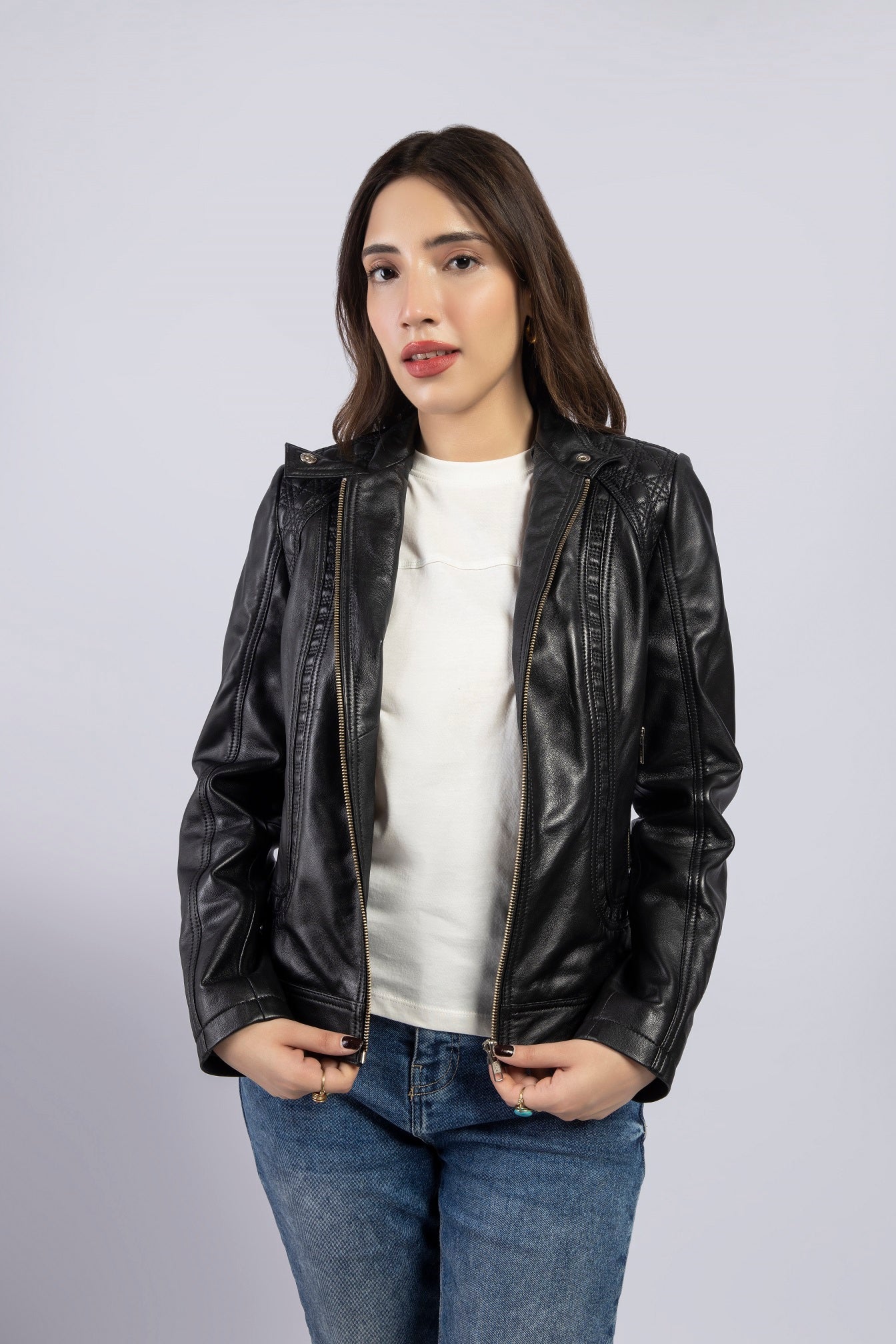 Women Chelsea Genuine Lambskin Leather Jacket