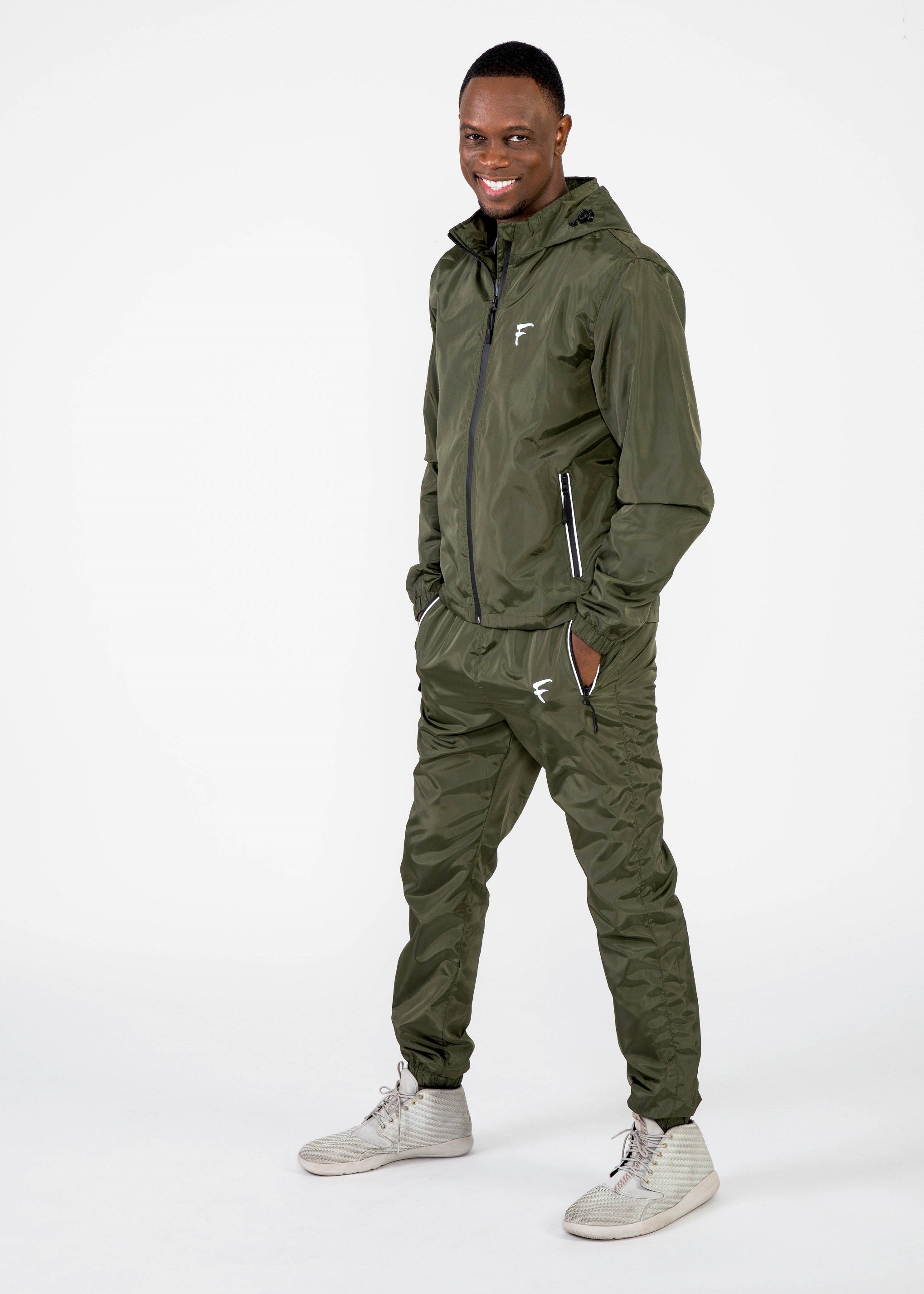 Men / Women Aero Reflective Activewear Streetwear Jogger Windbreaker Track Suit Jacket Pants