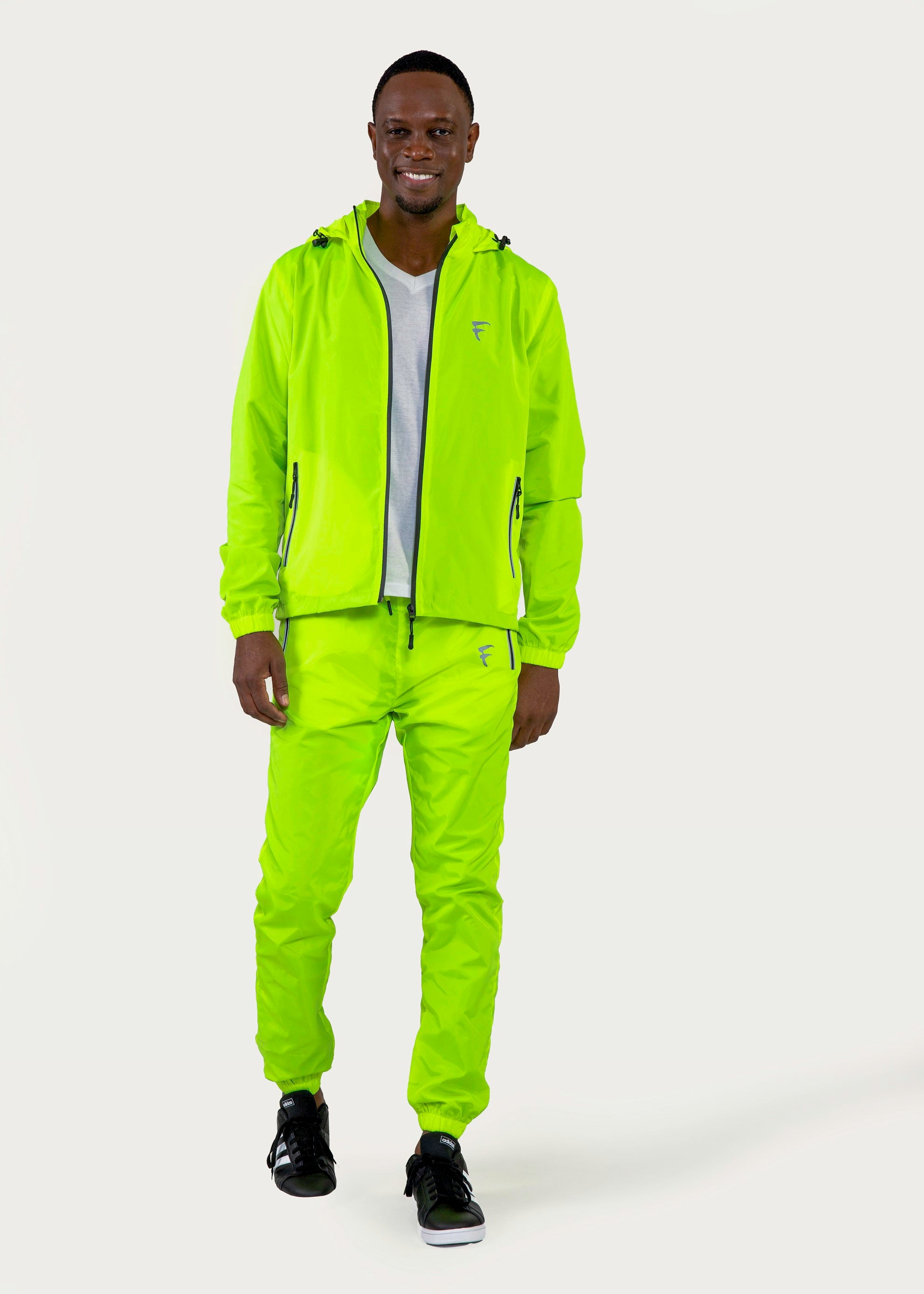 Men / Women Aero Reflective Activewear Streetwear Jogger Windbreaker Track Suit Jacket Pants