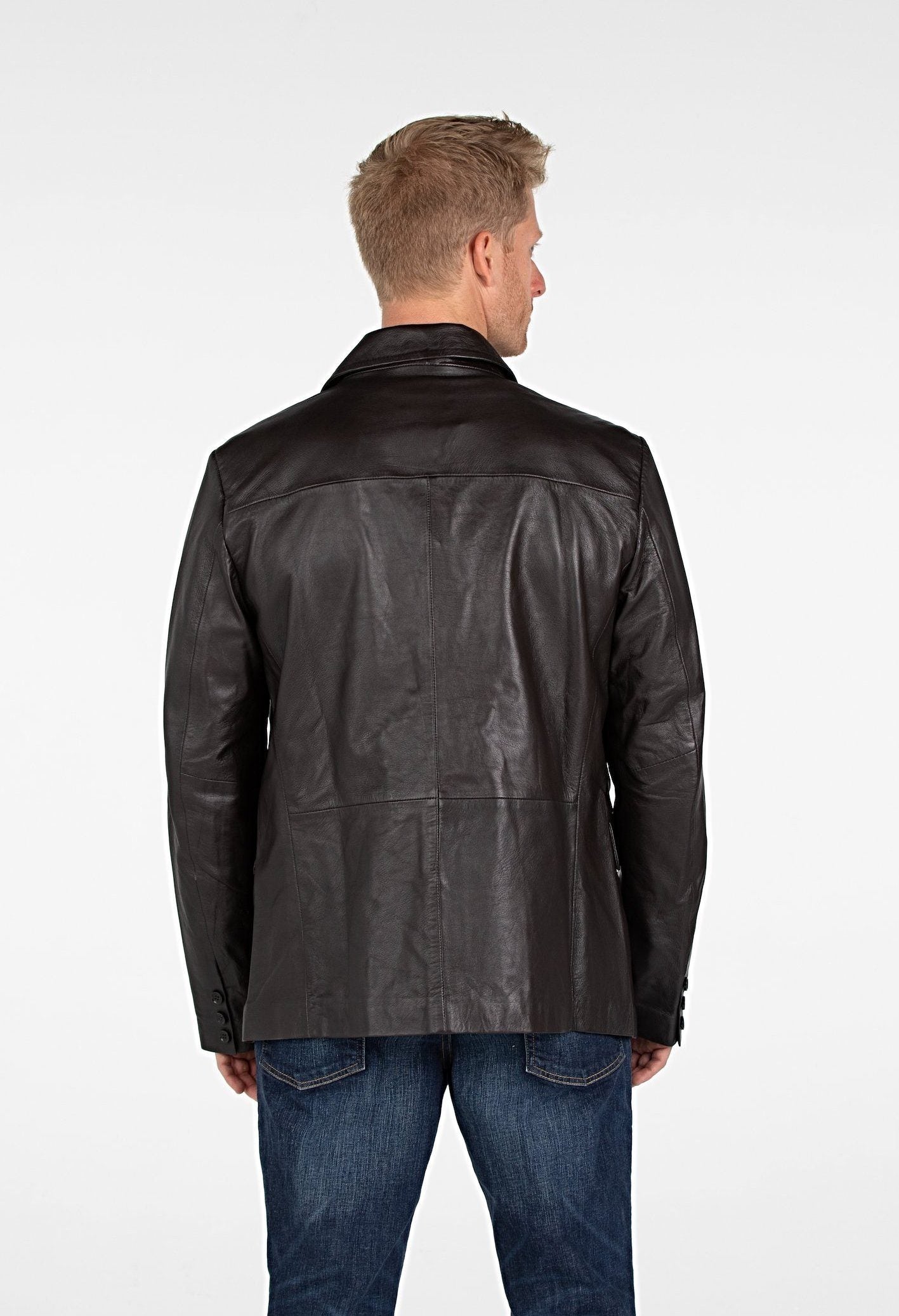 Leather Coat - Mens Lexington Premium Leather Blazer Coat