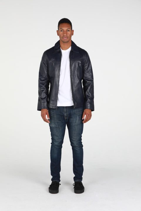 Leather Jacket - Abbyse Mens Leather Jacket Lambskin - New!