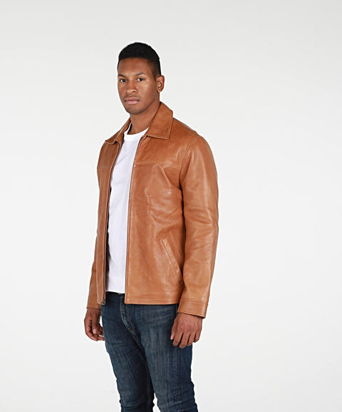 Leather Jacket - Abbyse Mens Leather Jacket Lambskin - New!