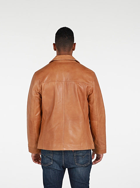 Leather Jacket - Abbyse Mens Leather Jacket Lambskin - New!