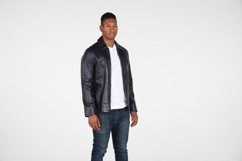 Leather Jacket - Abbyse Mens Leather Jacket Lambskin - New!