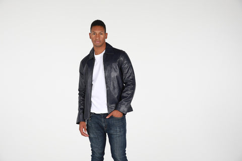 Leather Jacket - Abbyse Mens Leather Jacket Lambskin - New!