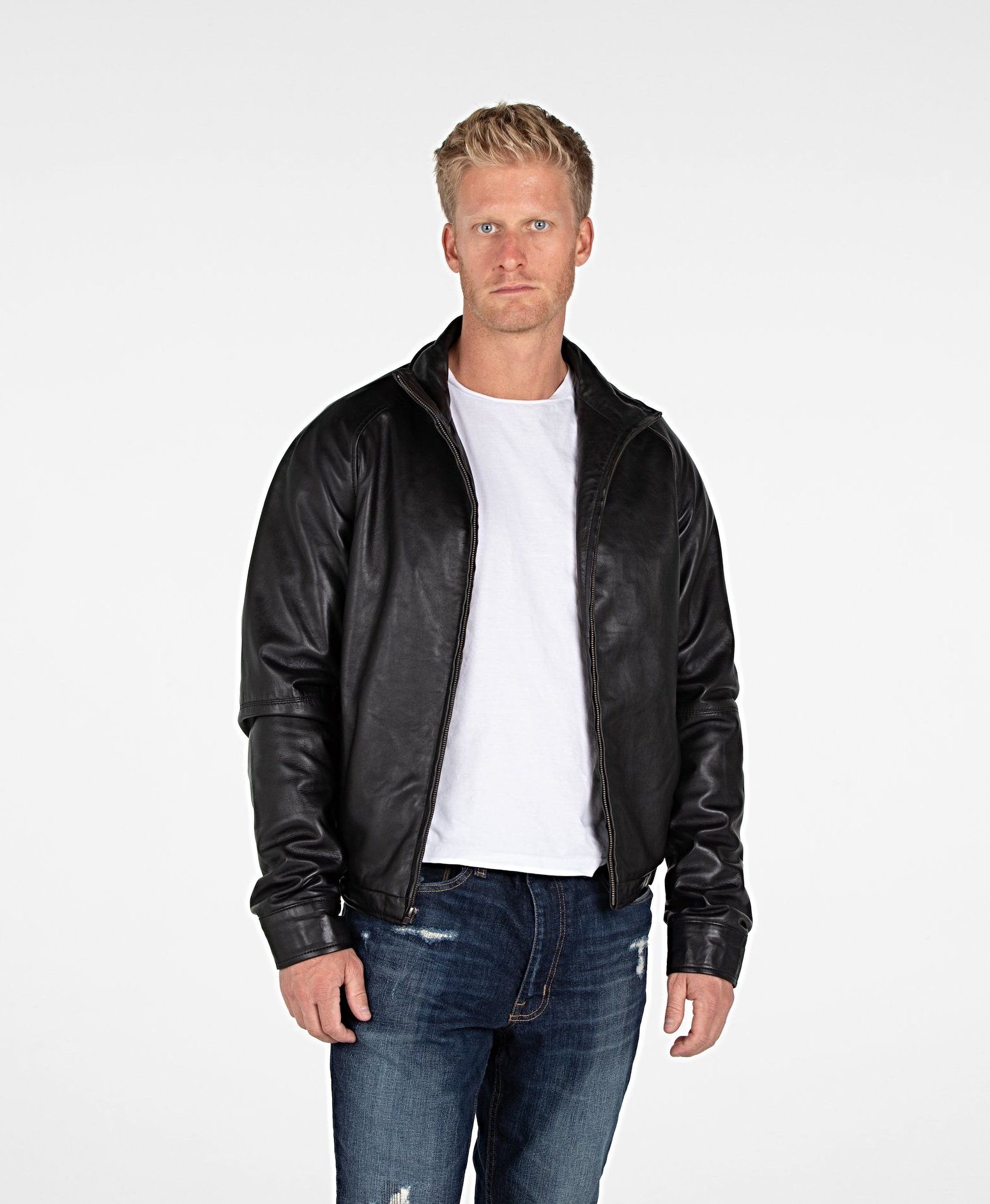 Leather Jacket - B&A Classic Men's Lambskin Leather Jacket