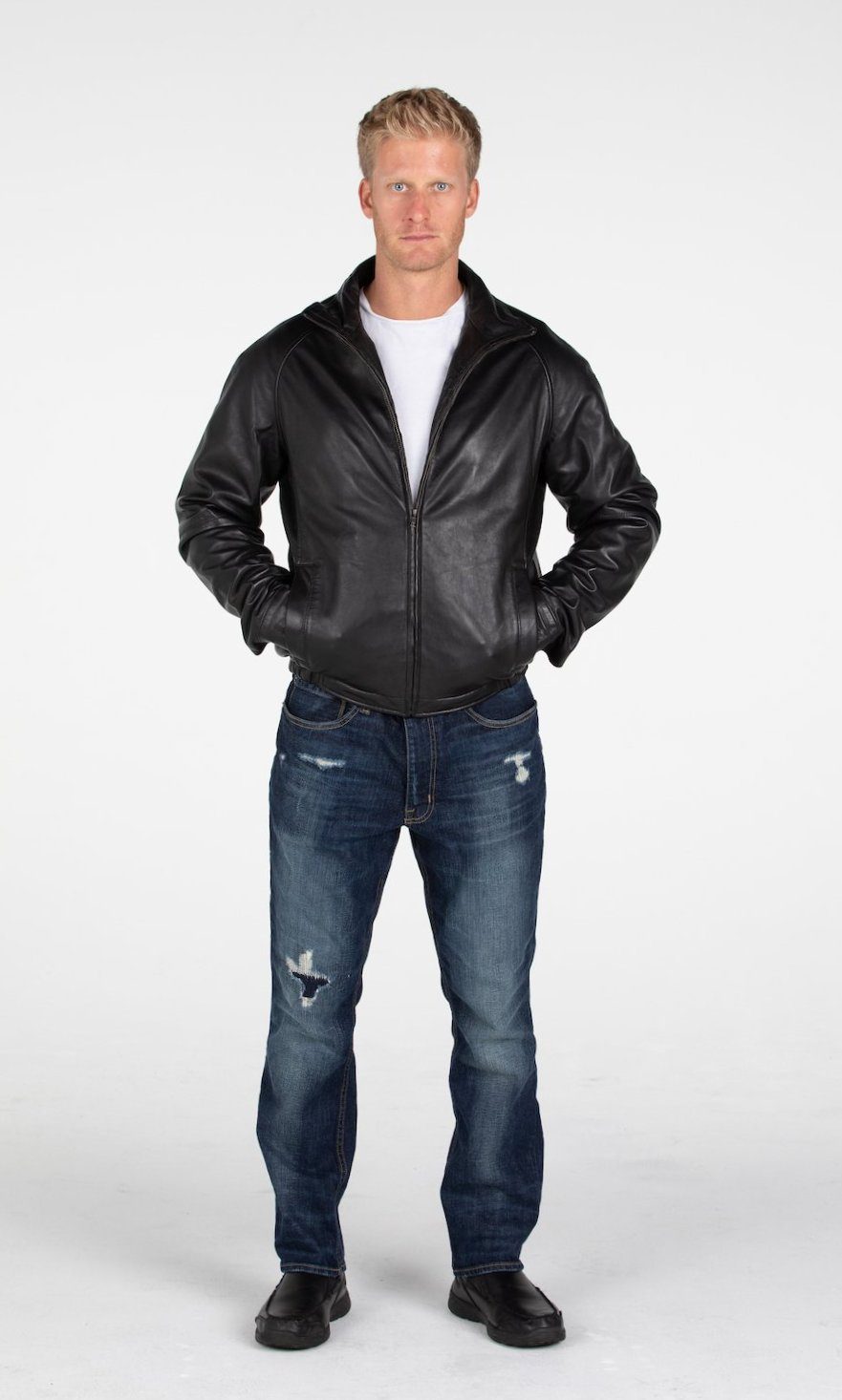Leather Jacket - B&A Classic Men's Lambskin Leather Jacket