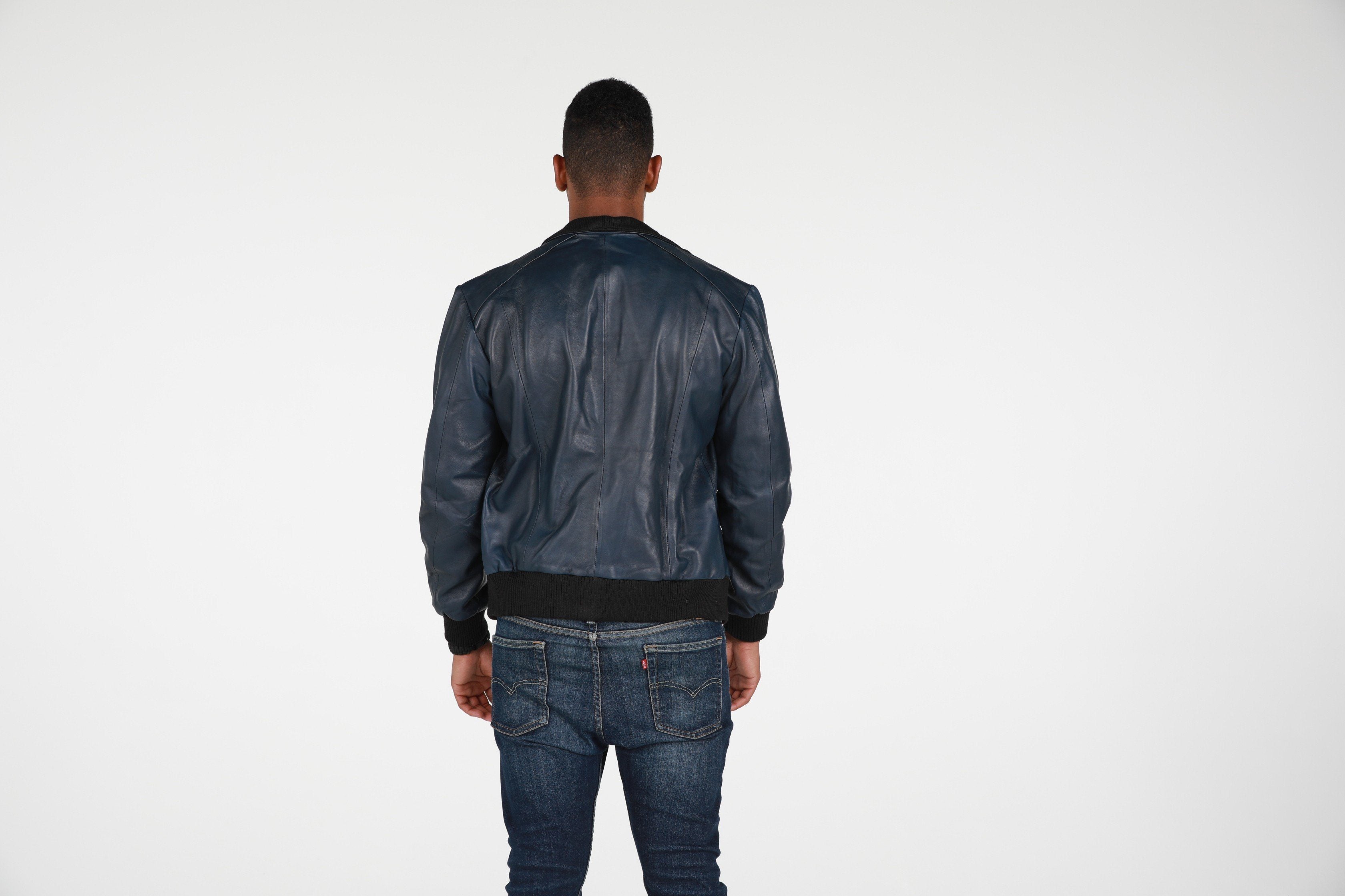 Leather Jacket - Mens Calypso Bomber Leather Jacket