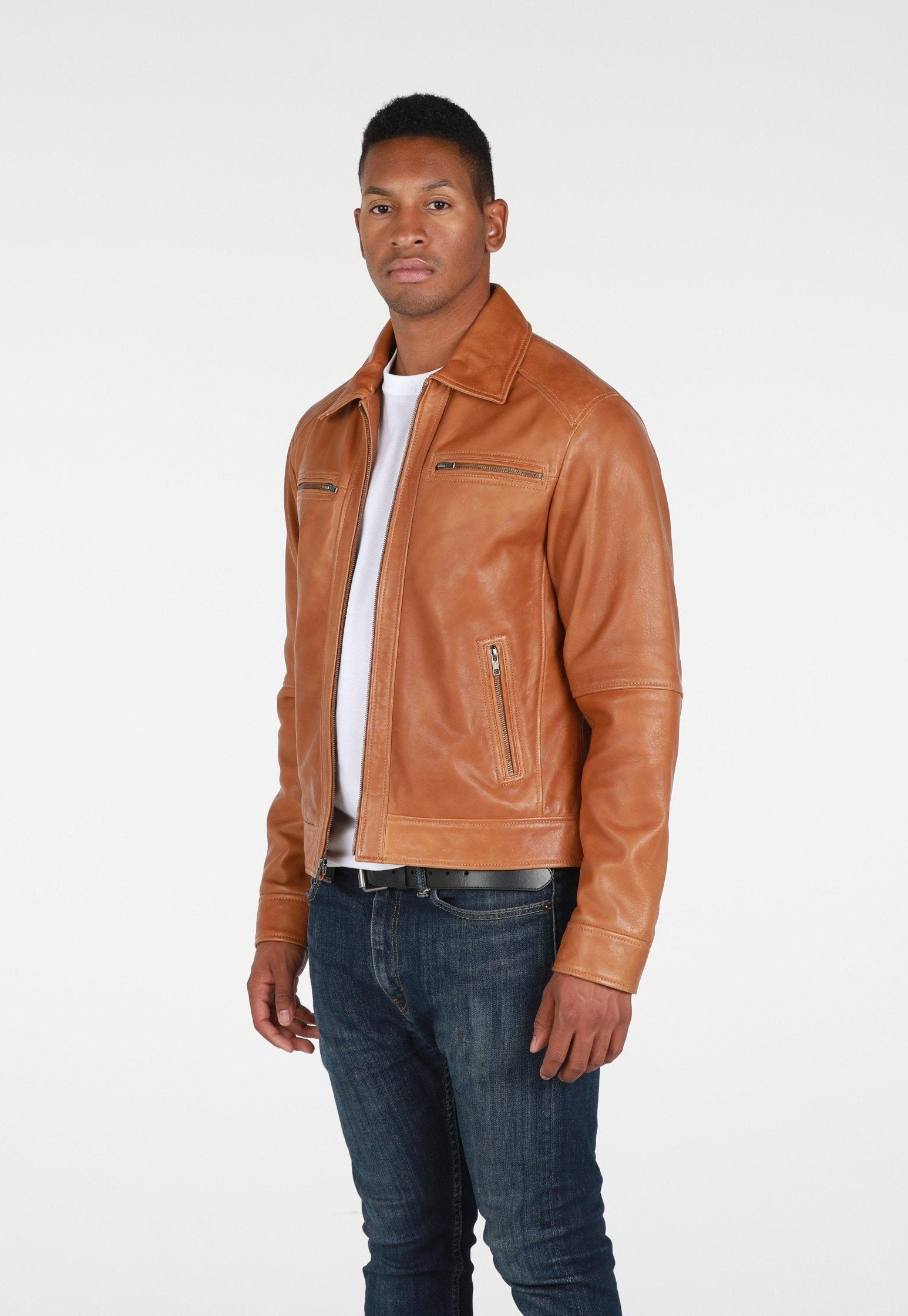 Leather Jacket - Mens Cameron Leather Jacket