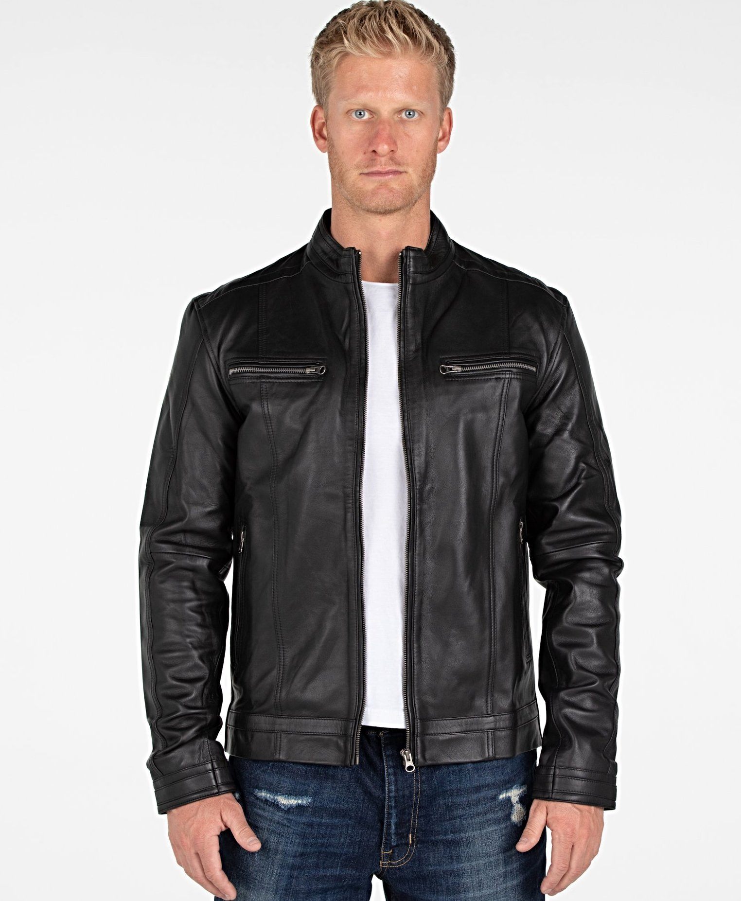 Leather Jacket - Wilson Mens Leather Jacket - Clearance