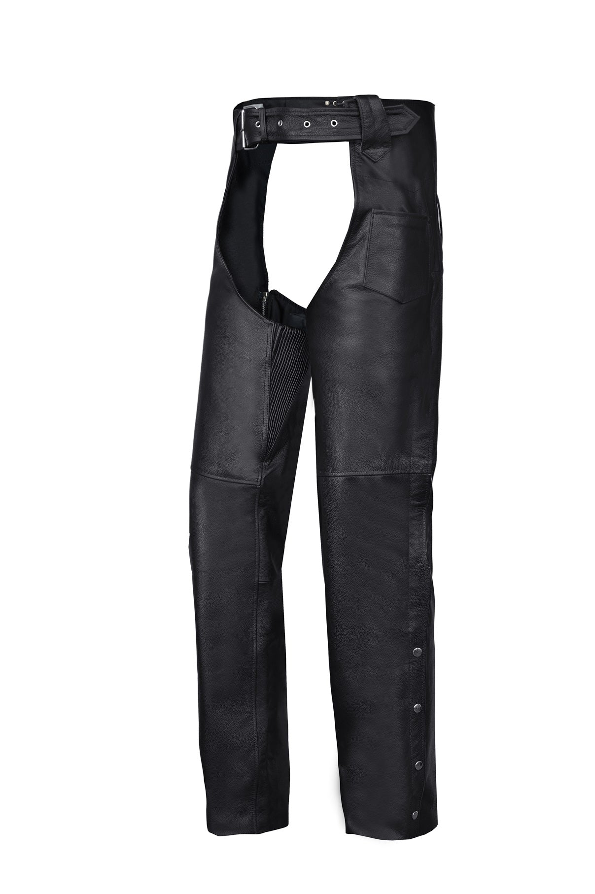 FAD Men Black Advanced Dual Comfort Leather Chaps - FADLeather