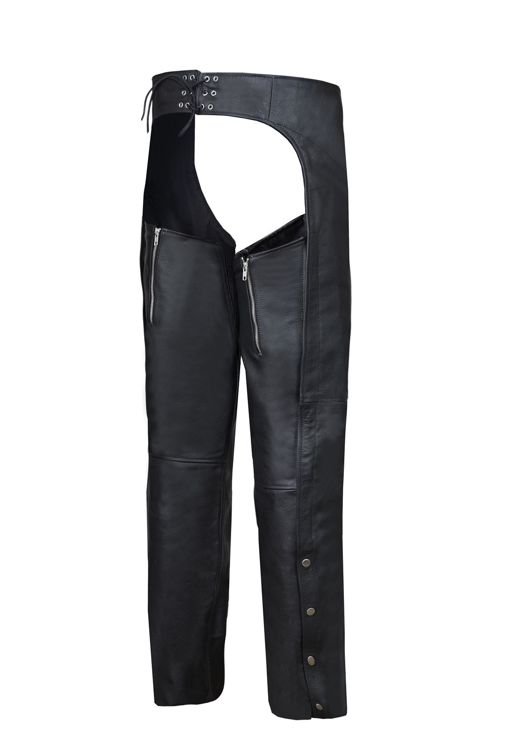 FAD Men Black Advanced Dual Comfort Leather Chaps - FADLeather