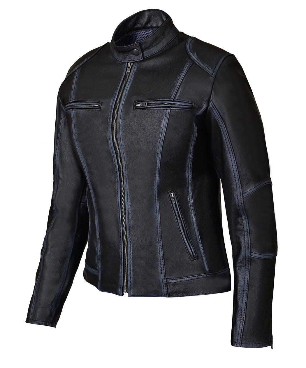 FAD Women Sassy Leather Jacket w/ Armor Protection - FADLeather