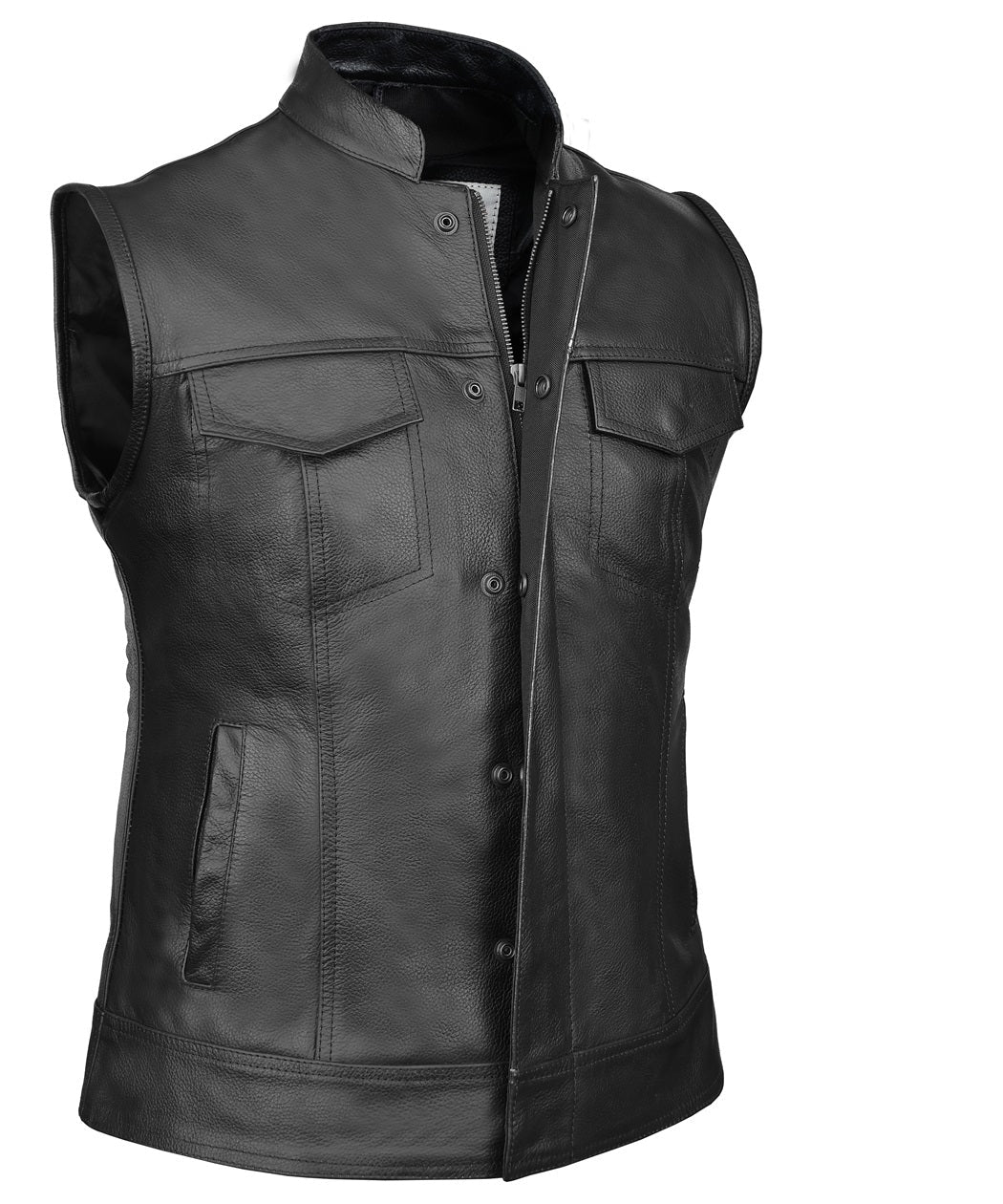 FAD Men Slider Cowhide Leather Vest w/ Concealed Carry Pocket - FADLeather