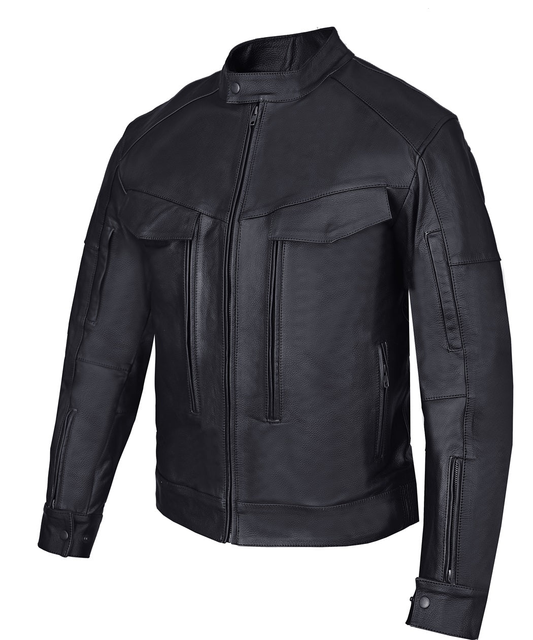 FAD Mens Outlaw Motorcycle Cruiser Jacket w/ Armor Protection - FADLeather