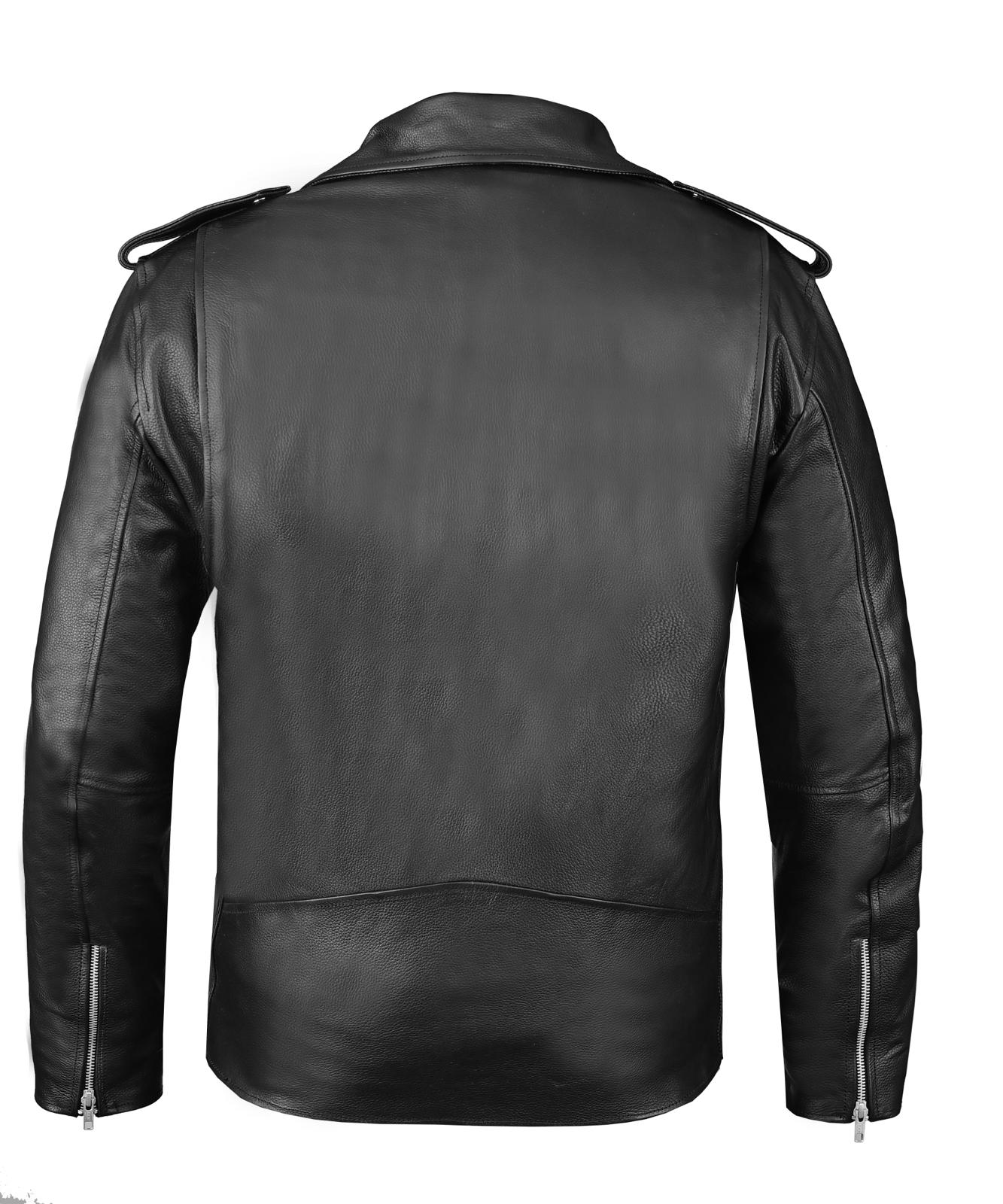 FAD Mens Classic V8 Motorcycle Biker Jacket w/ Armor Protection - FADLeather