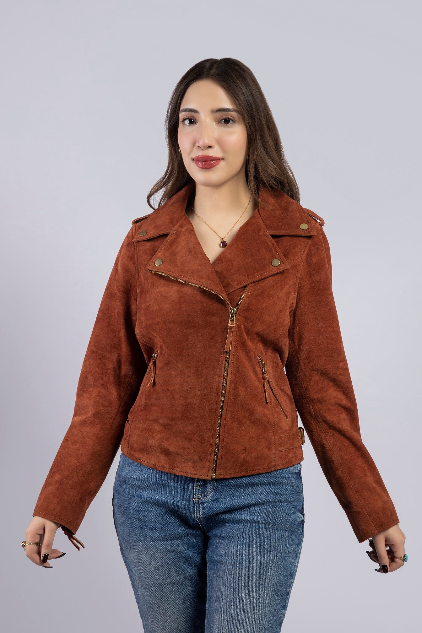Women's Western Suede Leather Jacket - Jackets Junction