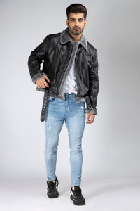 Mens RAF B3 Aviator Real Leather Lambskin Jacket