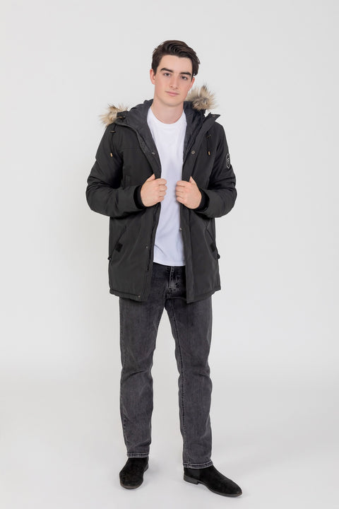 Men's Hudson Ultra Lite Hooded Winter Parka Coat