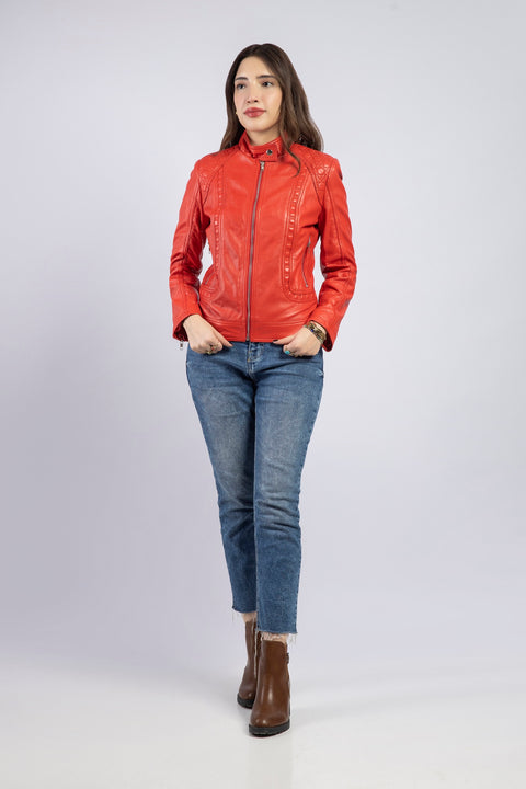 Women Chelsea Genuine Lambskin Leather Jacket