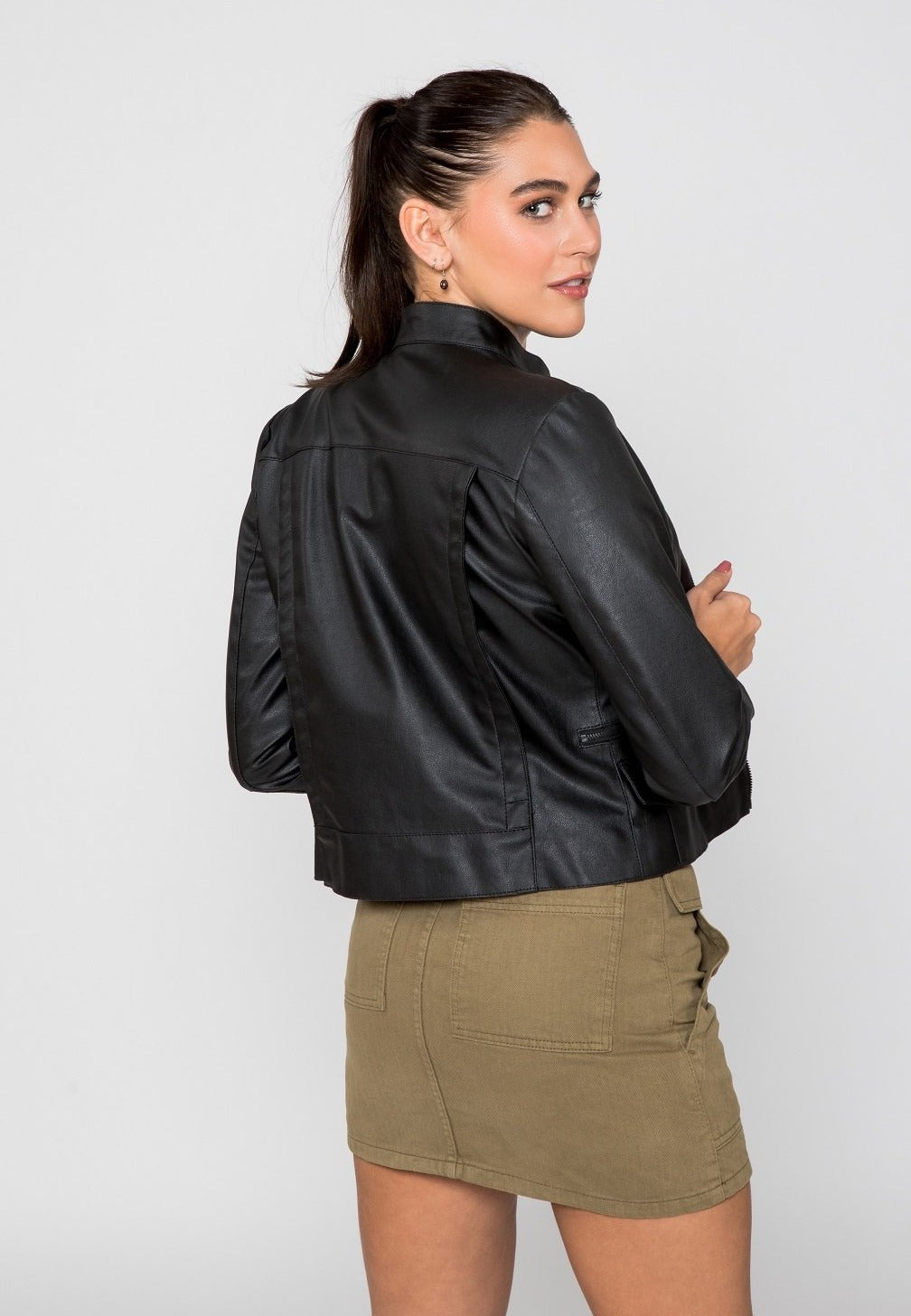 Women's Skylar Biker PU Faux Leather Jacket