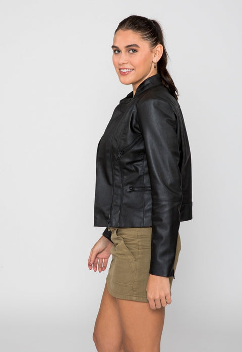 Women's Skylar Biker PU Faux Leather Jacket