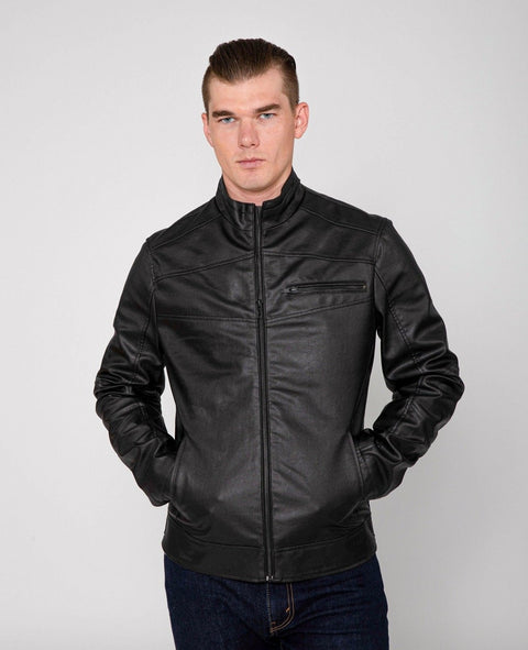 Men's Eagle PU Faux Leather Biker Jacket