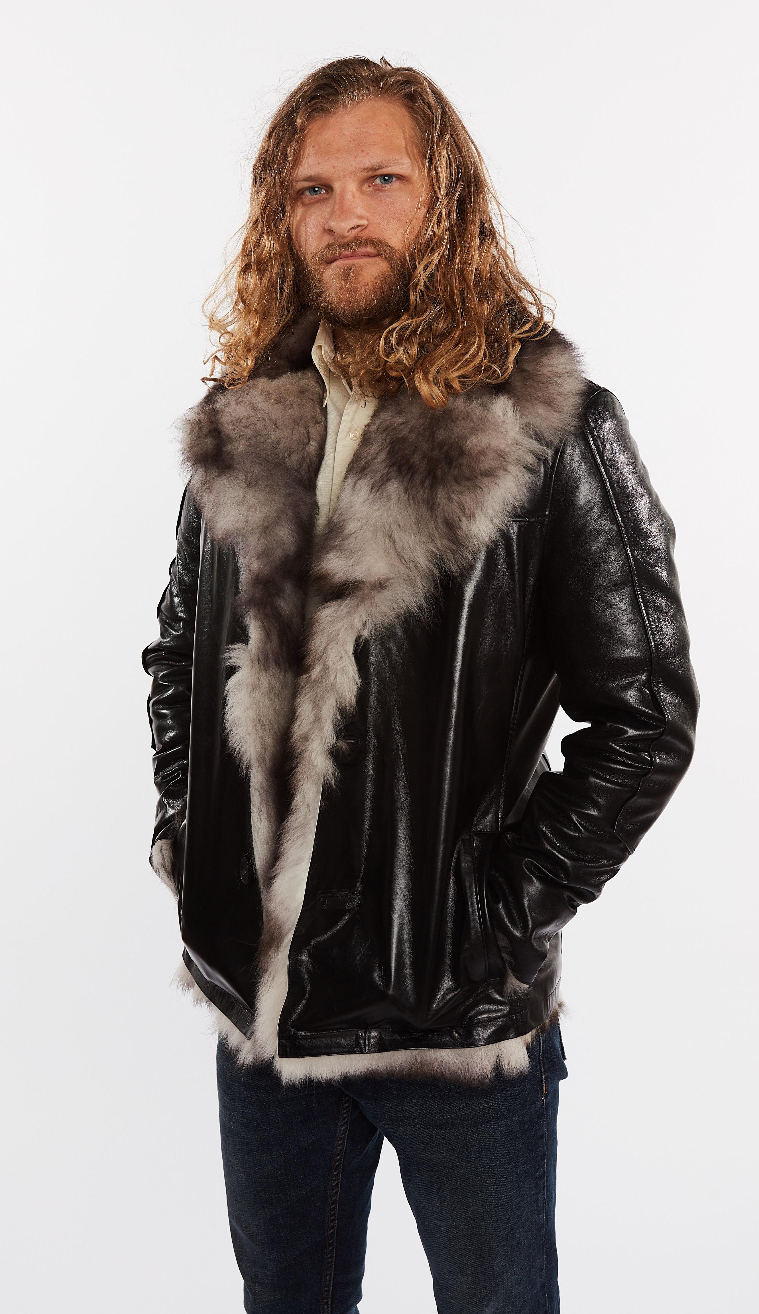 Leather Coat - Hillsborough Toscana Shearling Men's Fur Leather Jacket - Clearance
