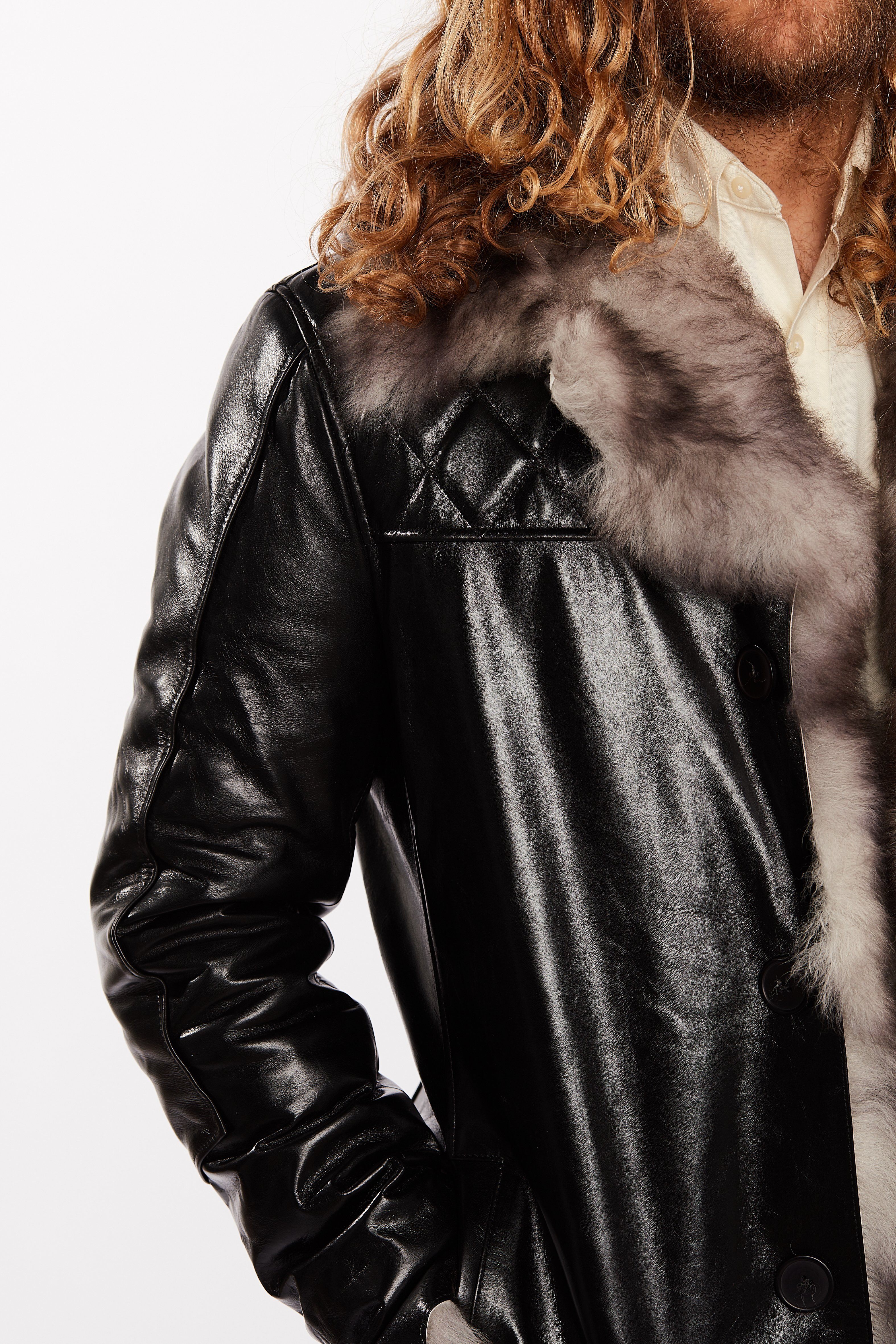 Leather Coat - Hillsborough Toscana Shearling Men's Fur Leather Jacket - Clearance