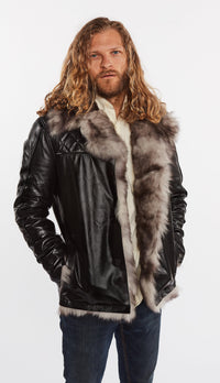 Leather Coat - Hillsborough Toscana Shearling Men's Fur Leather Jacket - Clearance