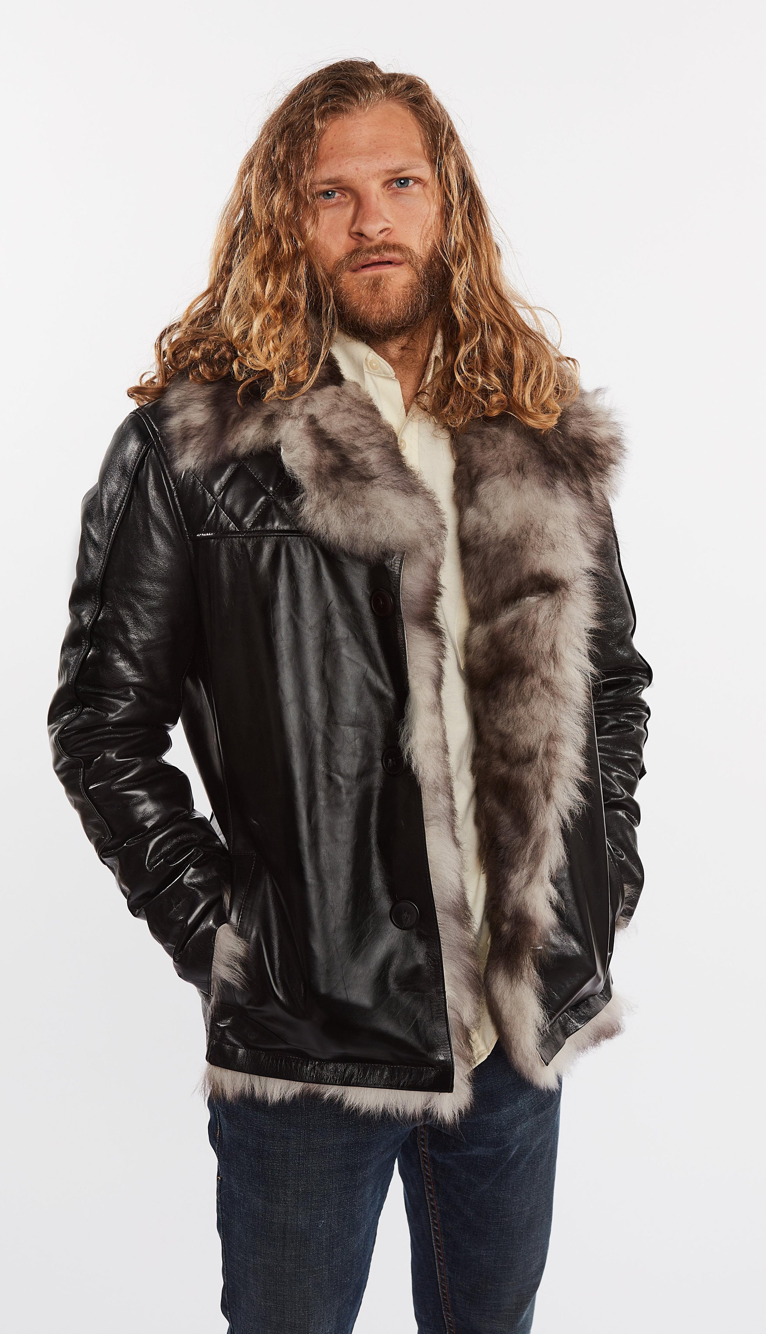 Leather Coat - Hillsborough Toscana Shearling Men's Fur Leather Jacket - Clearance