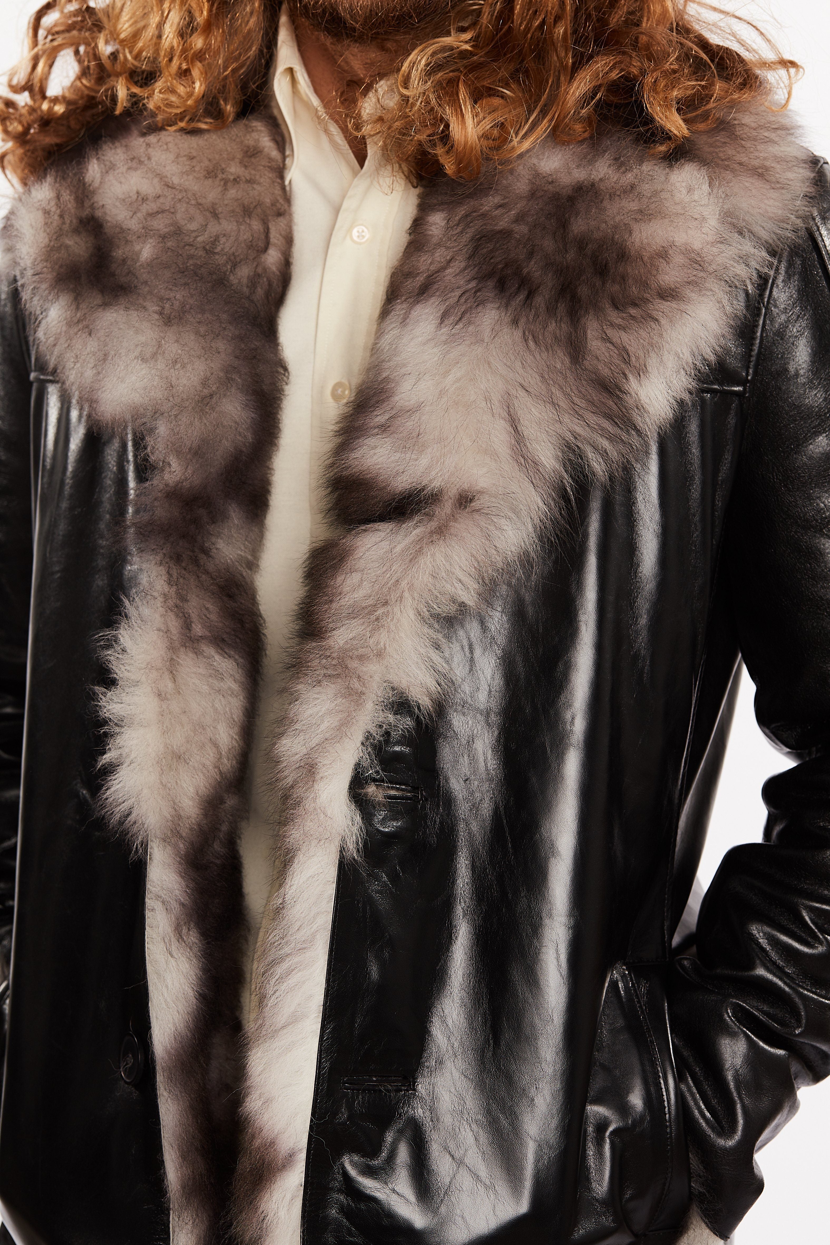 Leather Coat - Hillsborough Toscana Shearling Men's Fur Leather Jacket - Clearance