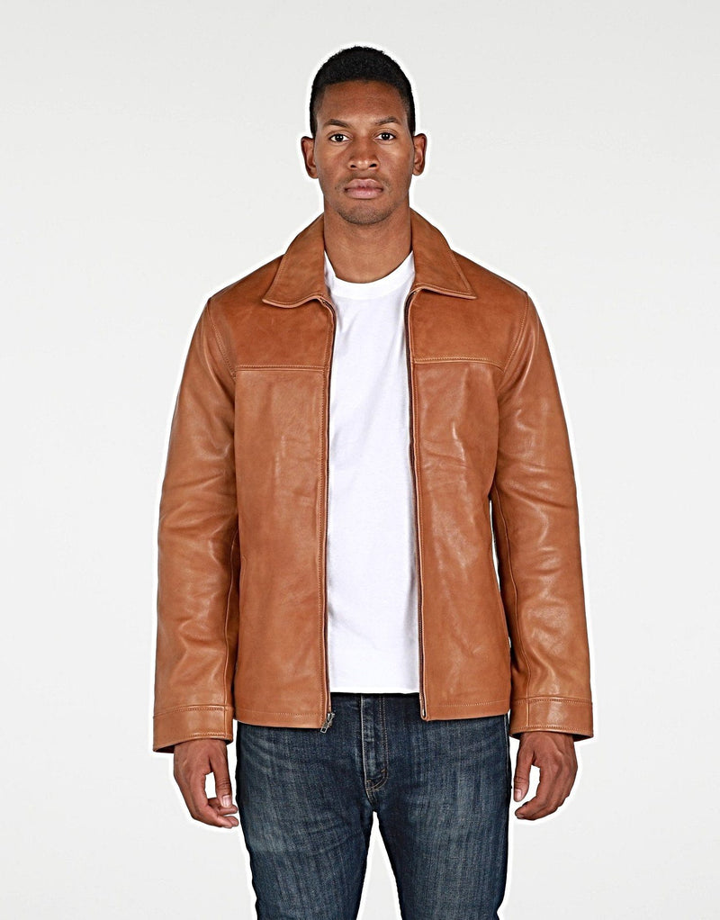 Leather Jacket - Abbyse Mens Leather Jacket Lambskin - New!