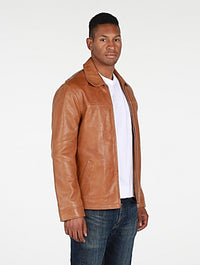 Leather Jacket - Abbyse Mens Leather Jacket Lambskin - New!