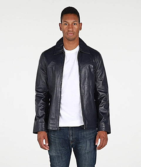 Leather Jacket - Abbyse Mens Leather Jacket Lambskin - New!