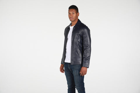 Leather Jacket - Abbyse Mens Leather Jacket Lambskin - New!