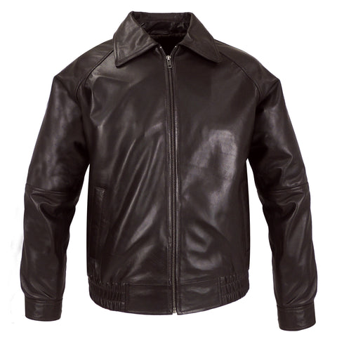 Asher Mens Leather Jacket, Brown - Fadcloset
