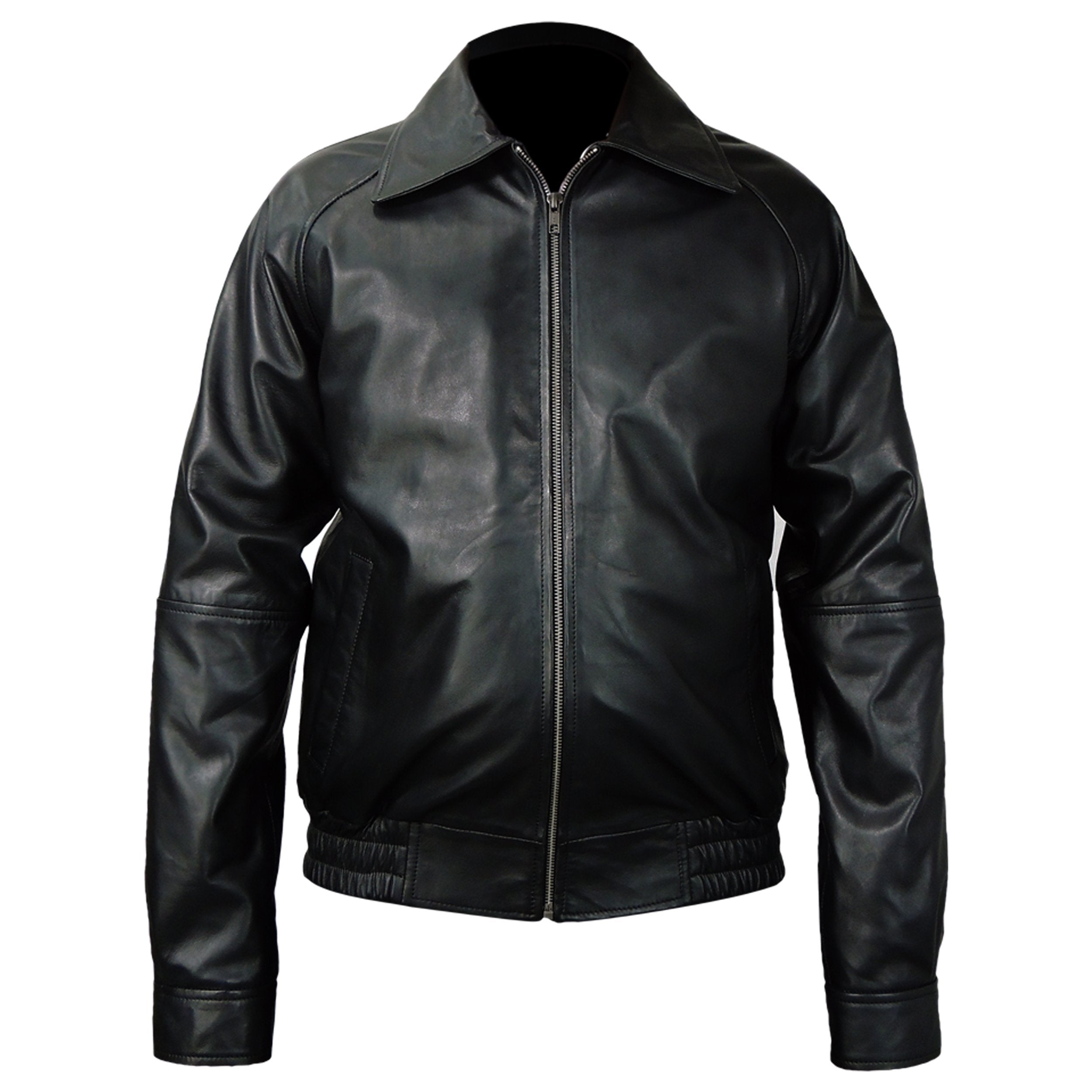 Asher Mens Leather Jacket, Black - Fadcloset