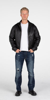 Leather Jacket - B&A Classic Men's Lambskin Leather Jacket