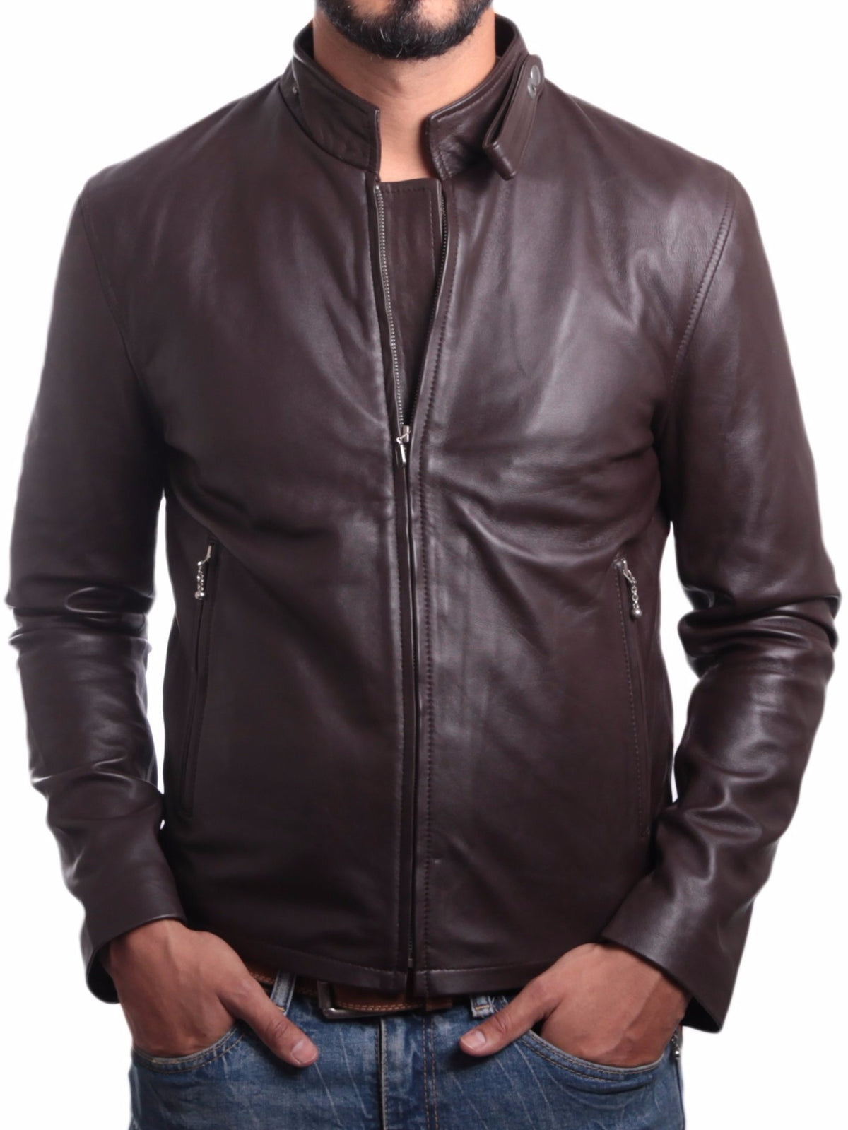 Jordan Mens Leather Jacket, [option2] - Fadcloset