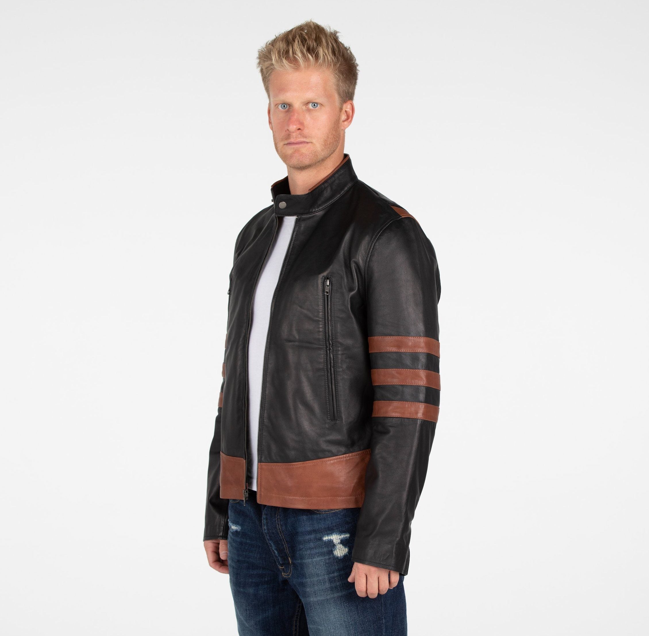 Leather Jacket - Men's X-Men Wolverine Leather Jacket