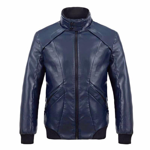 Mens Calypso Bomber Leather Jacket, [option2] - Fadcloset