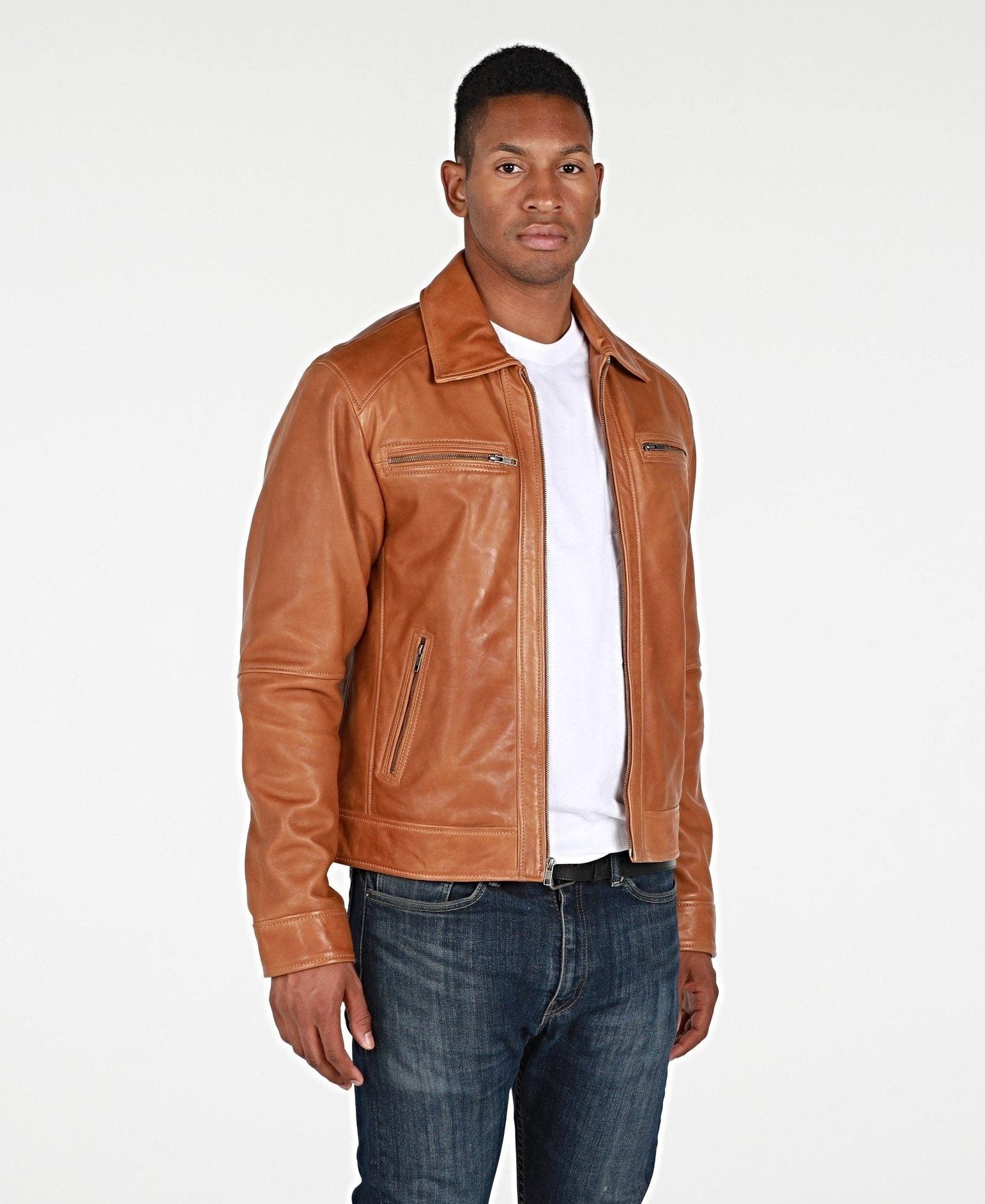 Leather jacket for hot sale men price