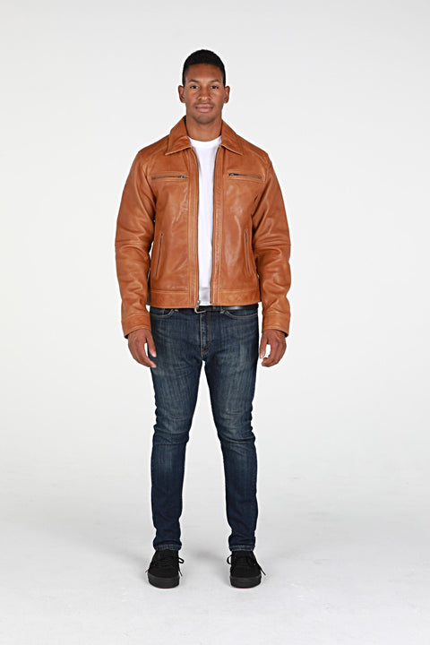 Leather Jacket - Mens Cameron Leather Jacket