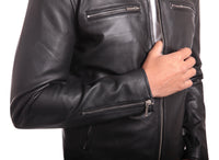 Mens Corporate Leather Jacket Black, [option2] - Fadcloset