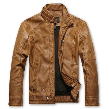 Swift Mens Leather Jacket, Tan - Fadcloset